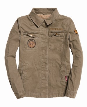 Superdry Rookie Patch Női Kabát Olivazöld | DWGEK4931